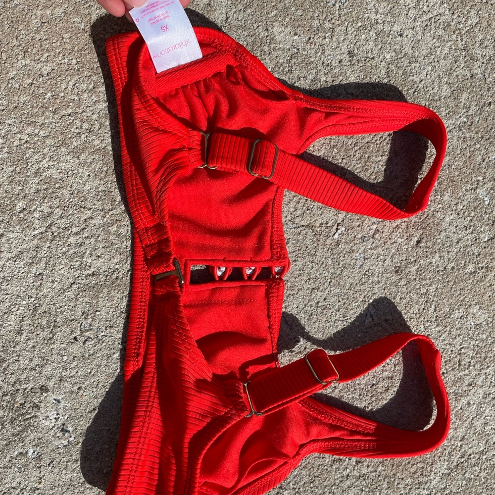 Orange high waisted target bikini